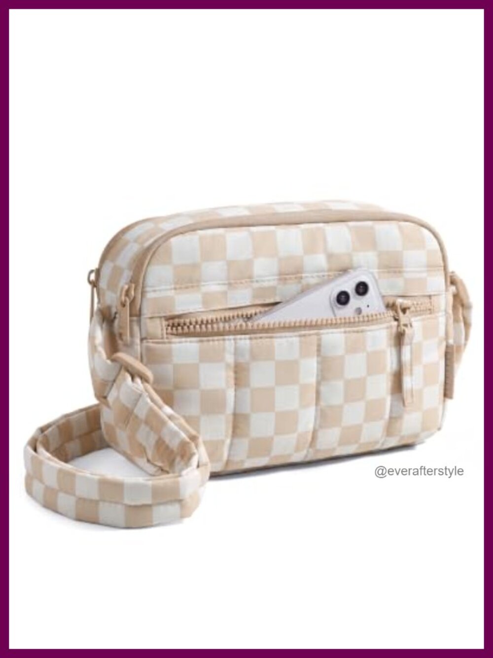 Puffy Nylon Crossbody Bag RFID Blocking Wallet Purse Mini Travel